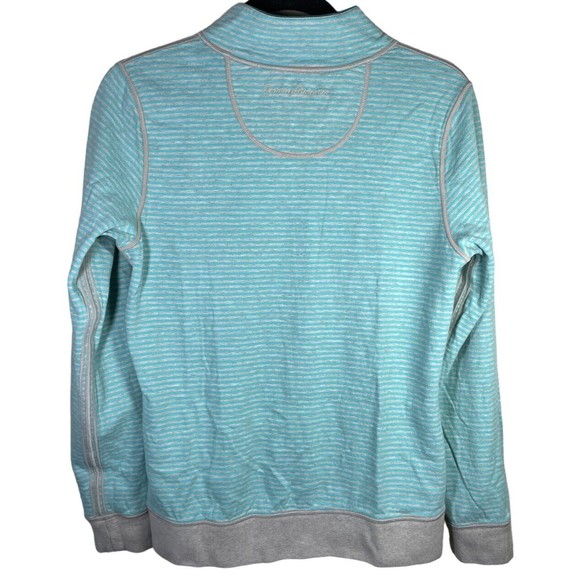 Tommy Bahama Reversible Teal Women's S‎ Blue 1/2 Zip Mock Neck Sweater Pullover - Picture 4 of 11